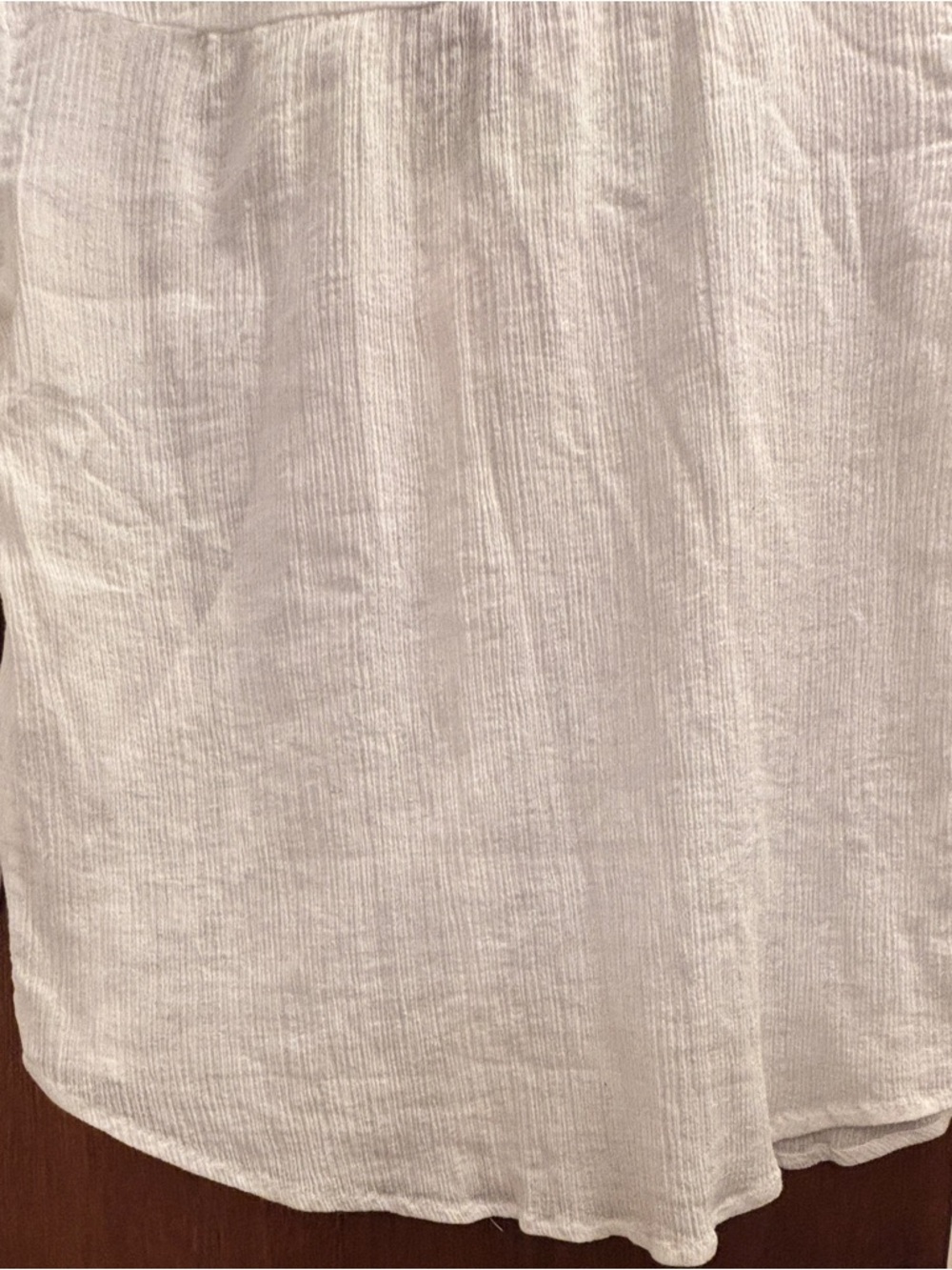Preswick & Moore White Crochet-Trim Cotton Blouse- Medium Petite - Picture 4 of 7